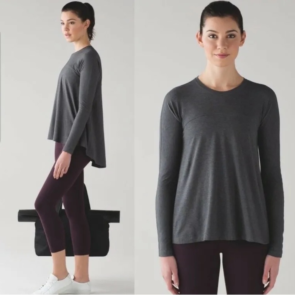 LULULEMON • Acadia Charcoal Grey  Long Sleeve Top • M/L